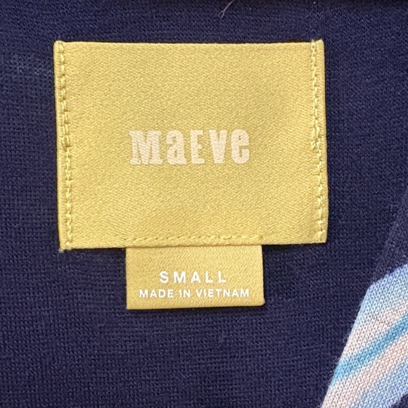 Maeve Anthropologie Desert Star Maxi Cap Sleeve Wrap Navy Geometric Dress Small - Picture 8 of 10